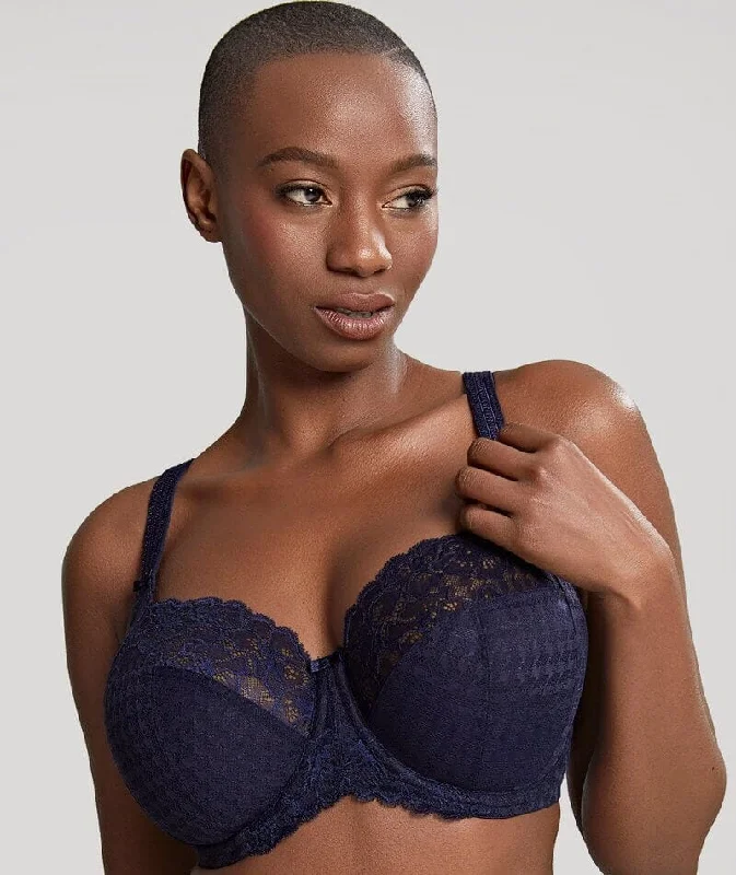 bralette sports bras for light exercisePanache Envy Full Cup Underwire Bra - Navy