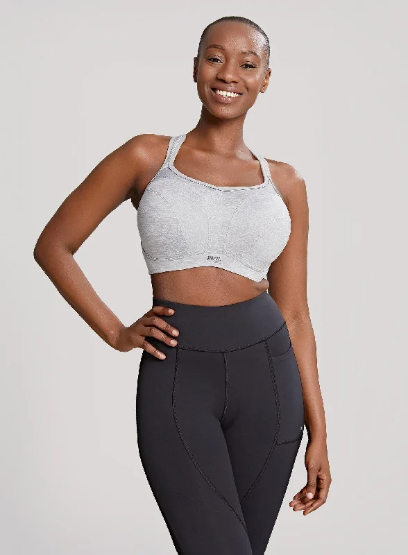 padded bras for added volumePanache Sport: Power Moulded Sports Bra Greymarle