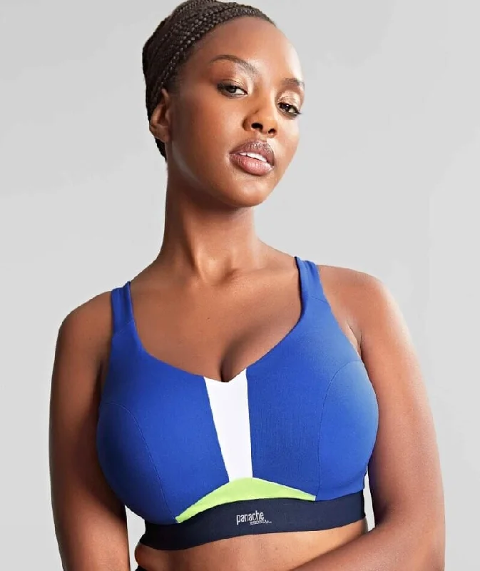 sleep bras for all night comfortPanache Sport Endurance Ultra Perform Non Padded Underwire Sports Bra - Blue