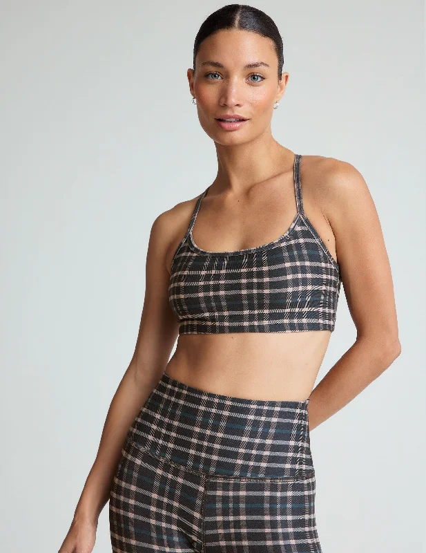 moisture wicking convertible brasPreppy Plaid SoftMark Slim Racerback Bra