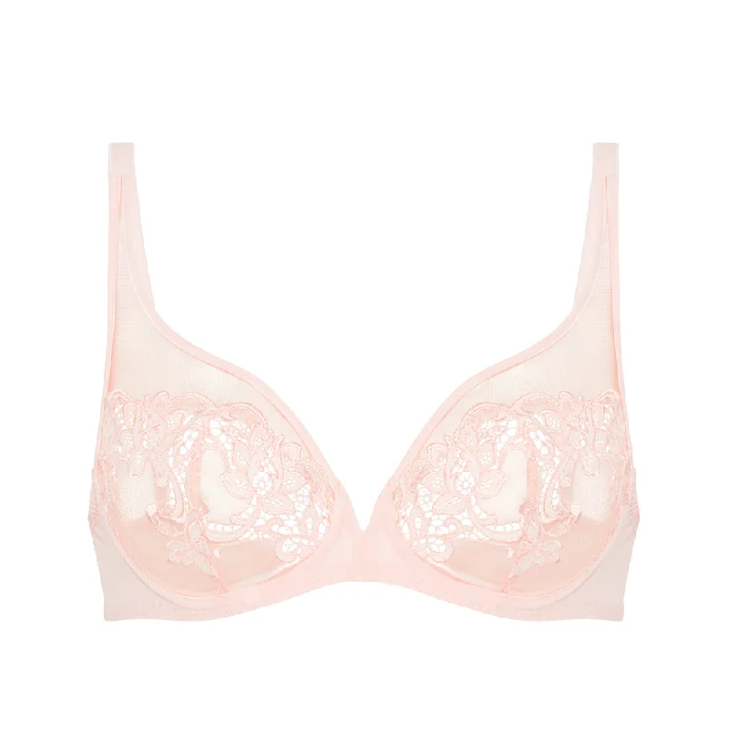 t - shirt bras for a smooth look under clothesSaga Pink Nude Full Cup Plunge Bra