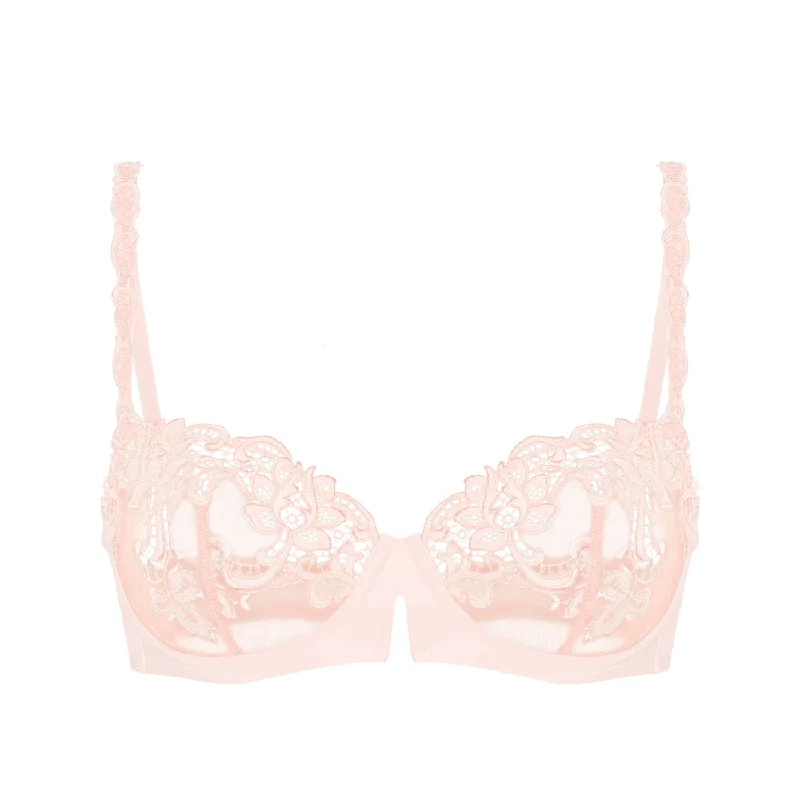 balconette push up bras for a lifted lookSaga Pink Nude Half Cup Bra