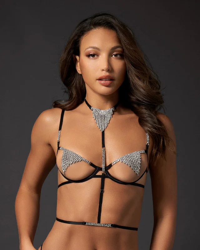 bralette with underwire for added supportSusu Harness Black/Silver