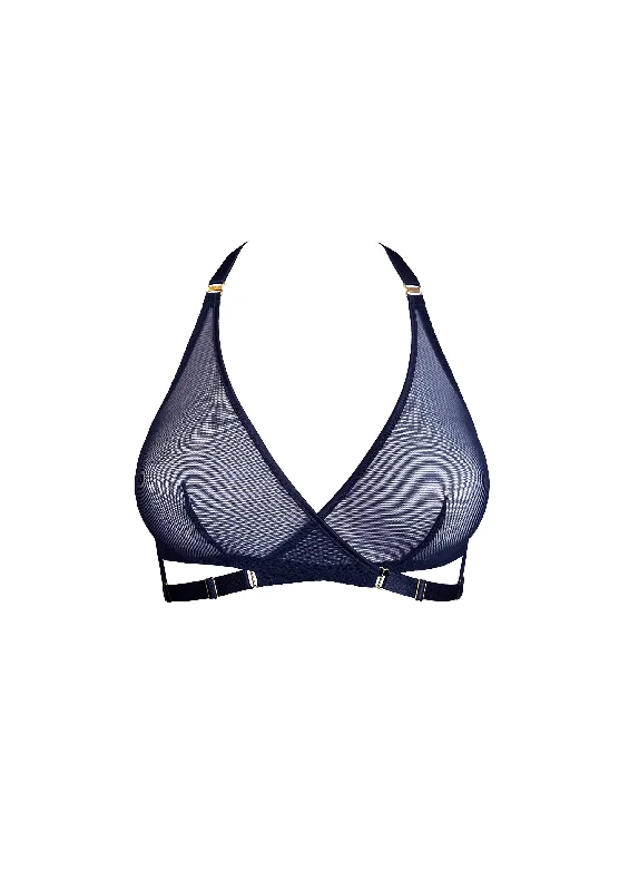 seamless wireless bras for everyday comfortThe Essentials Art Deco Mesh Wrap Bra