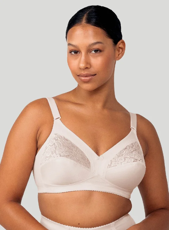 moisture wicking convertible brasTriumph: Poesie Firm Support Wire Free Bra N Fresh Powder