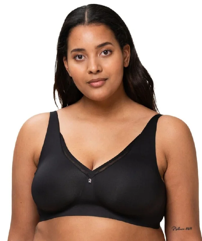 t - shirt bras for a smooth look under clothesTriumph True Shape Sensation Minimiser Wire-free Bra - Black