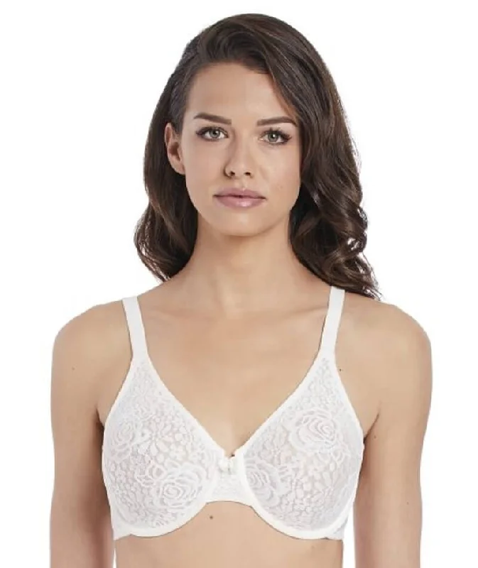 seamless t - shirt bras for everyday wearWacoal Halo Lace Moulded Underwire Bra - Ivory