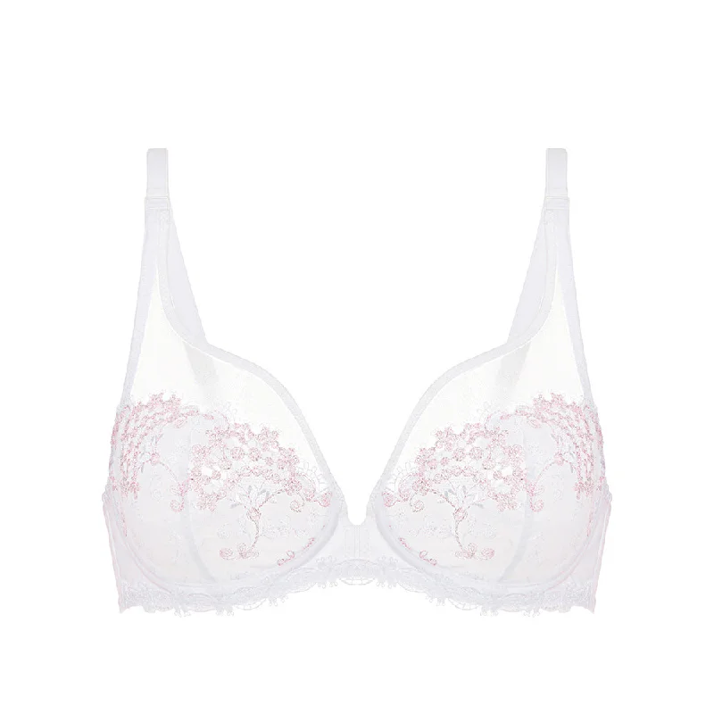 nursing bras for new mothersWish Cristal White Full Cup Plunge Bra