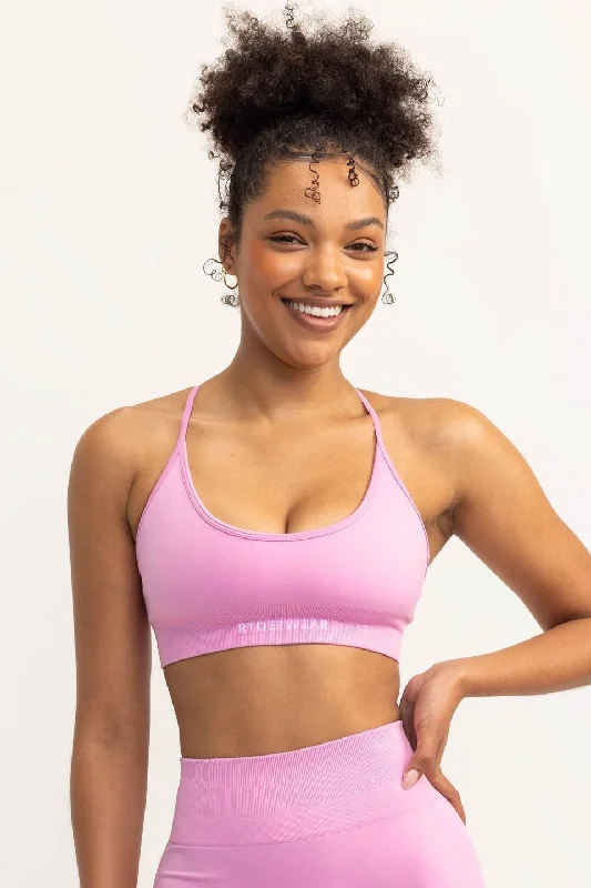 matching women sport bra and leggings setsLift 2.0 Seamless Sports Bra | Musk Pink