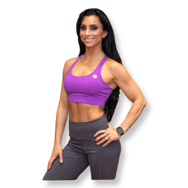 moisture wicking women sport bra for drynessMaple Sports Bra - Grape