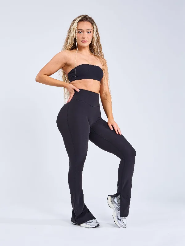 plus size wireless women sport braRosa Boot Cut Legging - Onyx Black